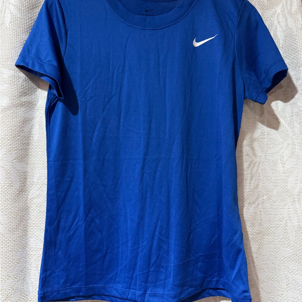 Nike Women's Blue Sports Top Dri-Fit